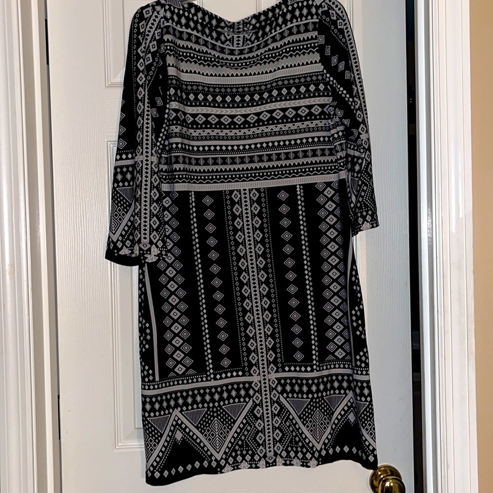 Eci New York Print Midi Dress